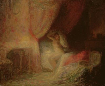 Escena de dormitorio bañada en luz de Victor Lecomte