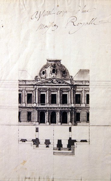 Diseño para una fachada de una casa real de Victor Louis