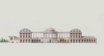 Primer diseño para el Chateau du Bouilh, Saint Andre de Cubzac, Aquitania, c.1787 de Victor Louis