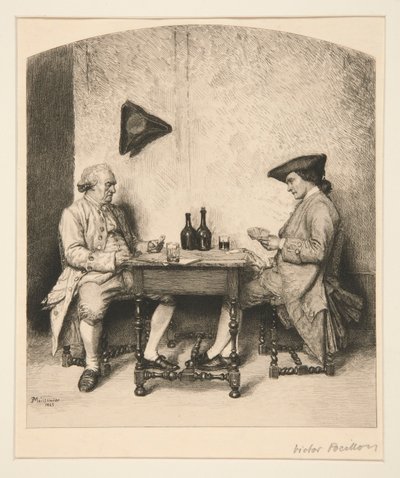 un juego de cartas de Victor Louis Focillon