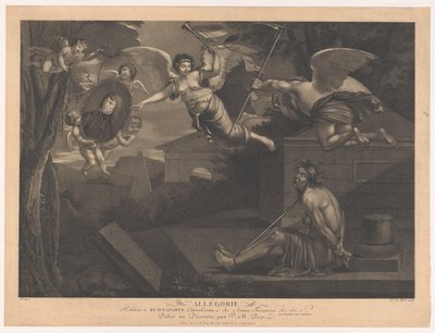 Alegoría sobre Napoleón I Bonaparte
Alegoría sobre Buonaparte Generalísimo de los Ejércitos Franceses (título en el objeto) de Victor Marie Picot