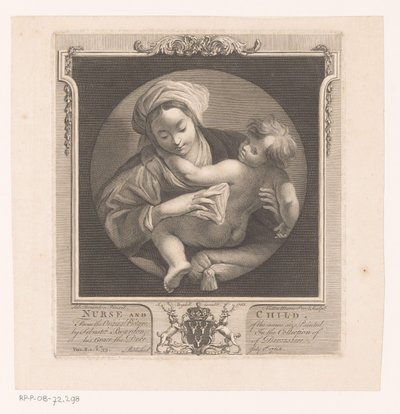 mujer con niño Enfermera y niño (título sobre objeto) de Victor Marie Picot