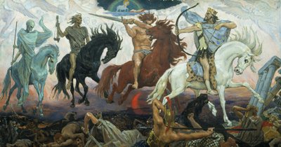 Los Cuatro Jinetes del Apocalipsis, 1887 de Victor Mikhailovich Vasnetsov