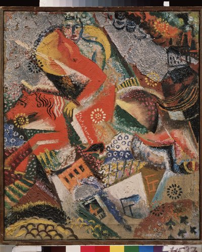 Composición con jersey rojo. Pintura de Viktor (Victor) Nikandrovich Palmov (1888-1929), óleo sobre lienzo de Victor Nikandrovich Palmov