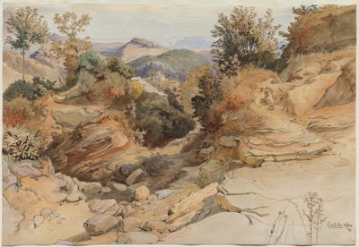 Las colinas Sabinas y Rocca Santo Stefano, vistas desde Civitella de Victor Paul Mohn