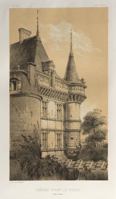 Arquitectura Pintoresca o Monumentos del Siglo XV. y XVI. Siglos: Castillos de Francia de los siglos XV y XVI: Pl. 32, Château D