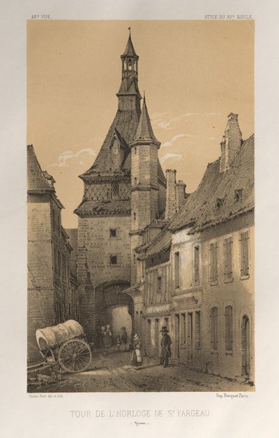 Arquitectura Pintoresca o Monumentos del Siglo XV. y XVI. Siglos: Castillos De Francia De Los Siglos XV Y XVI: Pl. 42, Tour De L