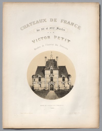 Frontispicio, Porte du Château de St Manvieux Calvados, 1860 de Victor Petit