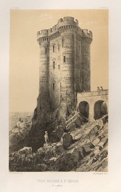 Pl.13, Tour Solidor en St. Servan Ille-et-Vilaine, 1860 de Victor Petit
