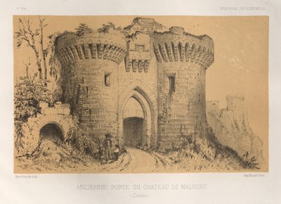 Pl.6, Antigua Puerta del Castillo de Malmort Corrèze, 1860 de Victor Petit