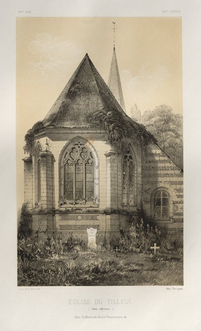 ...Pl. 56, Église Du Tilleul Seine inférieure, 1860 de Victor Petit