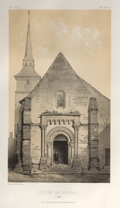 Pl. 58, Iglesia de Requeil Sarthe, 1860 de Victor Petit