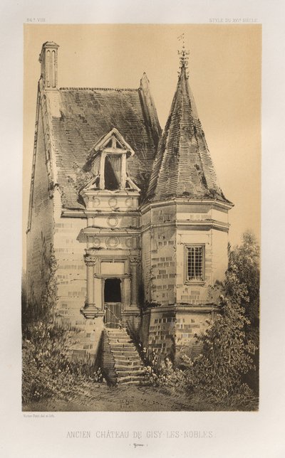 ...Pl. 86, Antiguo Castillo de Gisy-Les-Nobles Yonne, 1860 de Victor Petit