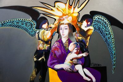 La Virgen con el Niño coronados de Victor Tkachenko