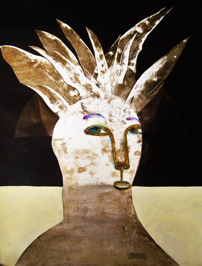 **Retrato enigmático con plumas** de Victor Tkachenko