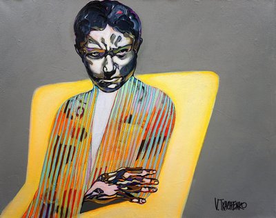 El hombre de las rayas expresivas de Victor Tkachenko