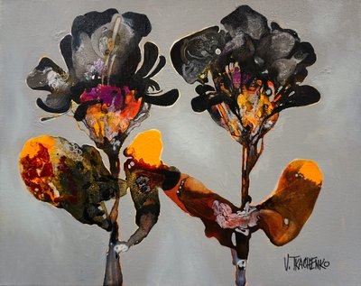 Flores abstractas llenas de colorido de Victor Tkachenko