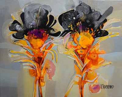 Flores abstractas llenas de colorido de Victor Tkachenko