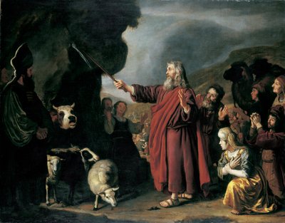 Moisés golpeando la roca de Victors