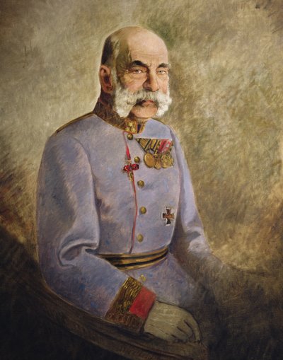 Francisco José I de Austria, c.1916 (óleo sobre lienzo) de Vienna Nedomansky Studio