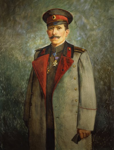 General Jekon, Jefe del Estado Mayor del Ejército Búlgaro, c.1916 (óleo sobre lienzo) de Vienna Nedomansky Studio