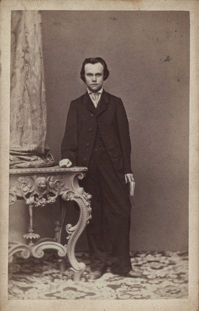 Retrato del compositor Anton Rubinstein 1829-1894 de Vienna . Photo studio Franz Schultz