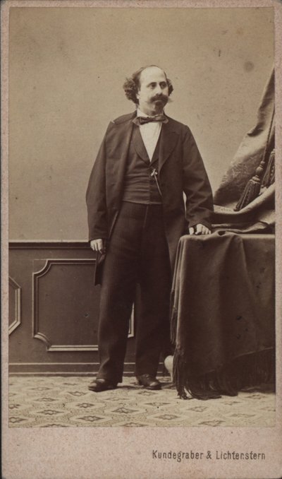Retrato del violinista y compositor Moritz Kässmayer 1831-1884, ca 1865 de Vienna . Photo studio Kundegraber and