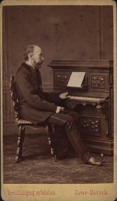 Retrato del libretista y compositor Franz Friedrich Richard Genée 1823-1895, ca 1880-1885 de Vienna . Photo studio Xaver Massak
