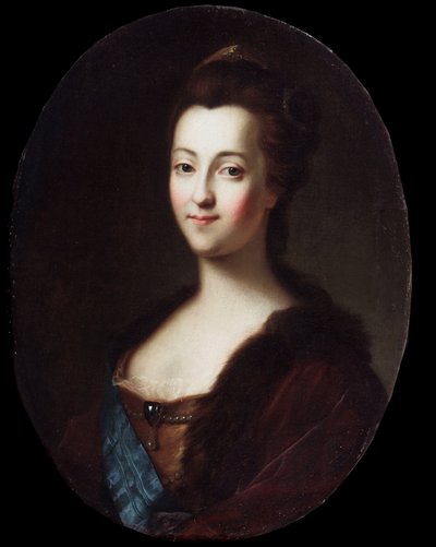 ""Retrato de la emperatriz Catalina II de Rusia (1729-1796)" "Pintura de Vigilius Erichsen (Eriksen) (1722-1782) 1750-1760 Galería de arte regional, Vologda, Rusia de Vigilius Erichsen