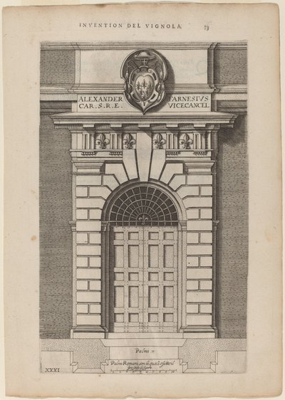 Puerta del Palacio Farnese de Vignola