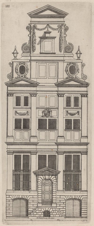 Elevación de fachada holandesa: pl. 3 de Vignola