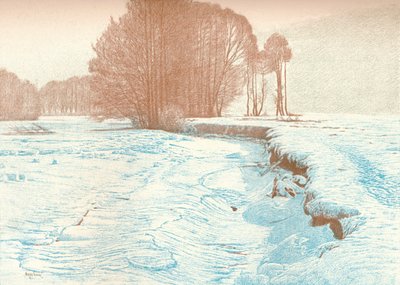 Invierno en las orillas del Garam, 1909 de Viktor Matirko