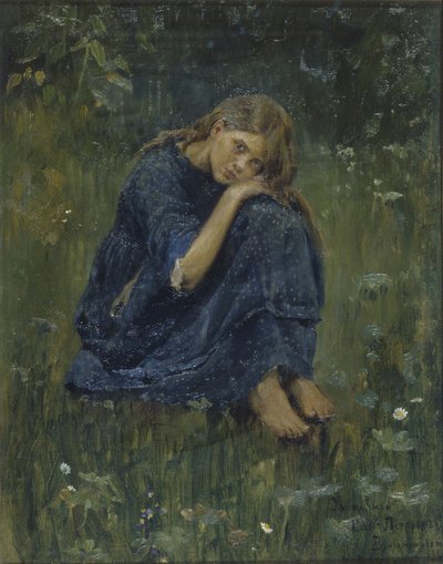Estudio de Alyonushka, 1881 de Viktor Mikhaylovich Vasnetsov