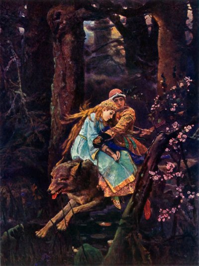 Iván Tsarévitj en un lobo gris, c. 1887, 1965 de Viktor Mikhaylovich Vasnetsov