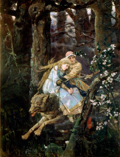 El zarevich Iván montando el lobo gris de Viktor Mikhaylovich Vasnetsov