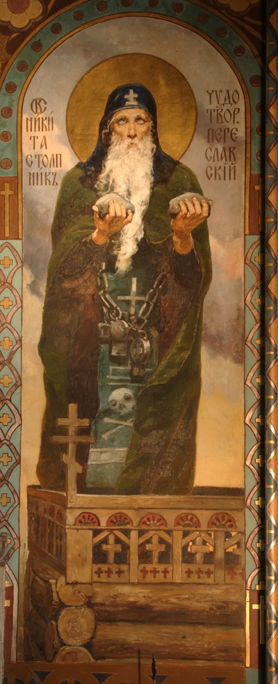 Venerable Nikita Stylites de Pereyaslavl, 1885-1896 de Viktor Mikhaylovich Vasnetsov