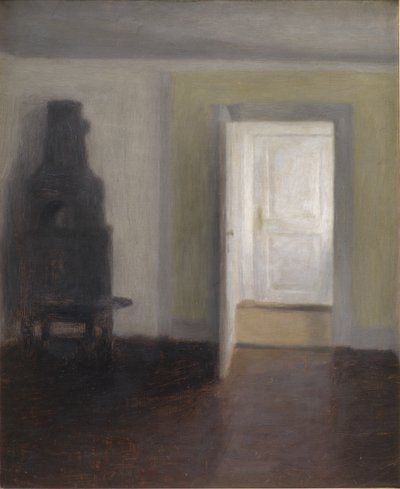 Interior. Una estufa vieja de Vilhelm Hammershøi