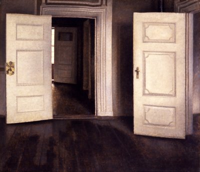 Puertas abiertas de Vilhelm Hammershøi
