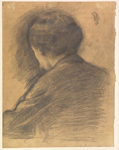 Autorretrato visto desde atrás de Vilhelm Hammershøi
