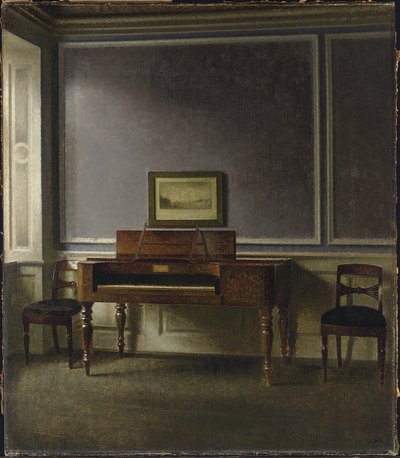 El viejo piano. Strandgade 30 de Vilhelm Hammershoi