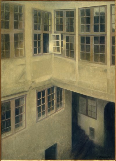 Patio interior. Strandgade 30 de Vilhelm Hammershoi