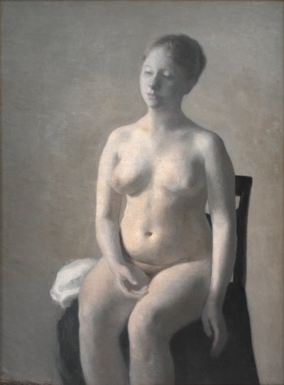 Desnudo femenino sentado de Vilhelm Hammershøi