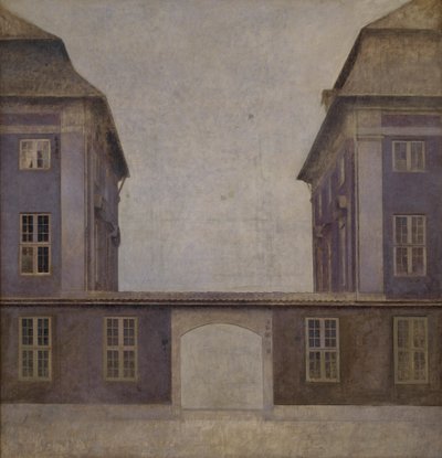 Los edificios de la Compañía Asiática, vistos desde St. Annæ Gade, 1902 de Vilhelm Hammershoi