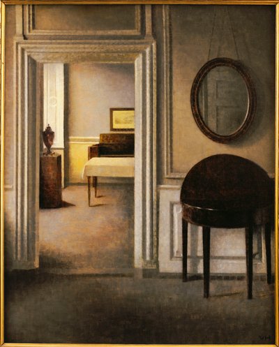 La Sala de Música, 30 Strandgade, c.1907 de Vilhelm Hammershoi