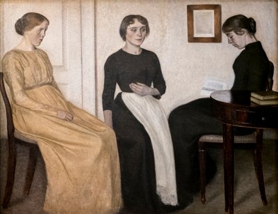 Tres mujeres jóvenes de Vilhelm Hammershoi