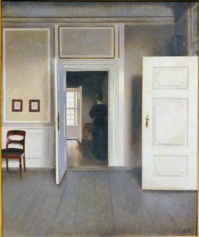 Mujer en un interior, Strandgrade 30 de Vilhelm Hammershoi