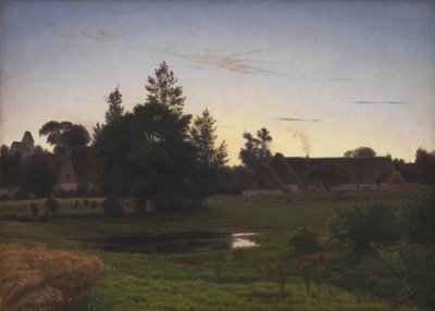 Después del atardecer en las afueras de un pueblo de Vilhelm Kyhn