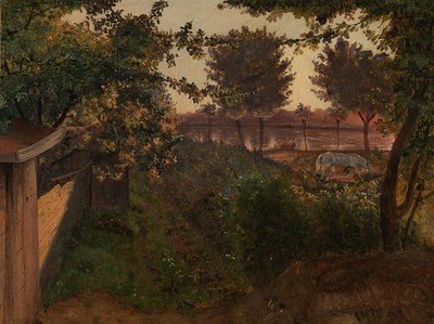 Detrás del jardín del artista en Farimagsvej cerca de St. Jørgens Sø de Vilhelm Kyhn