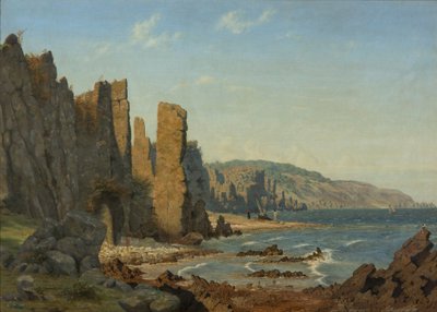 Formación de playa en Bornholm. Escena de Rø de Vilhelm Kyhn