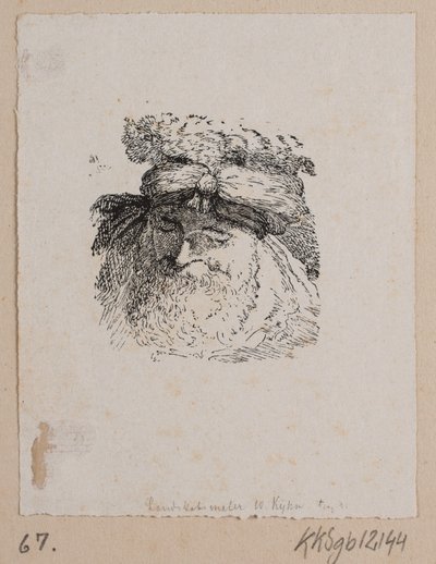 Cabeza de un hombre con gorro de piel de Vilhelm Kyhn